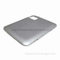 Aluminum Precision CNC Machined Parts of Laptop Back Housing, Silver Anodized and Sandblasted